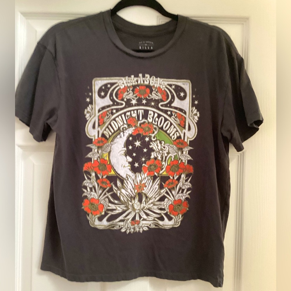 Billabong Midnight Blooms Vintage Wash Boyfriend Tee Small/Meduim
